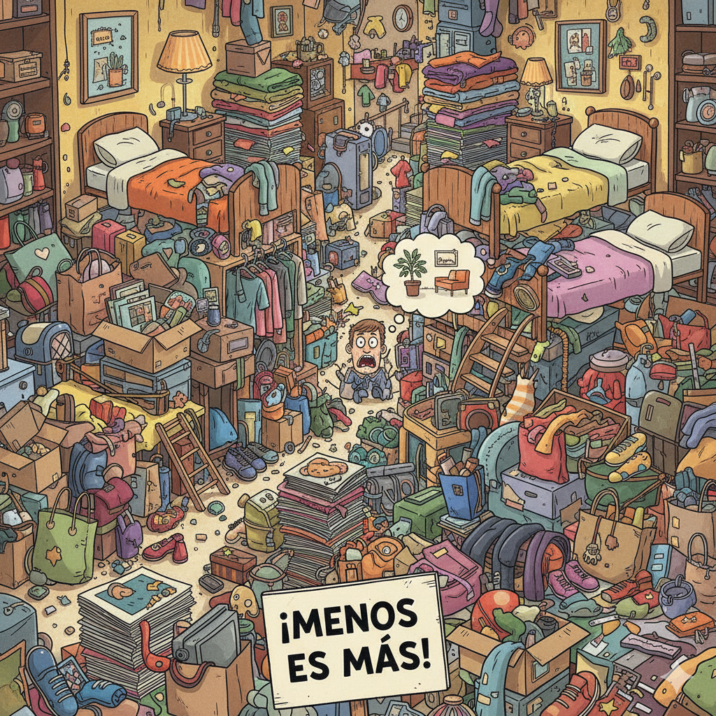 Habitación caótica, hoy puedes empezar a vivir de forma minimalista 